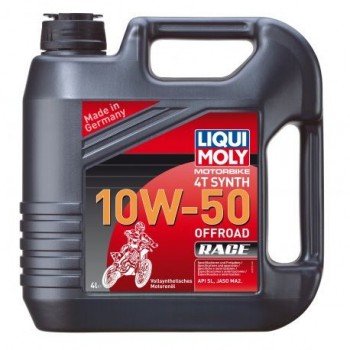 Motor oil 4T 100% Synth All Terrain LIQUI MOLY 10W50 1 Can of 4L Motorbike 4T Synth 10 W 50 Offroad Race LM.3052 LIQ...