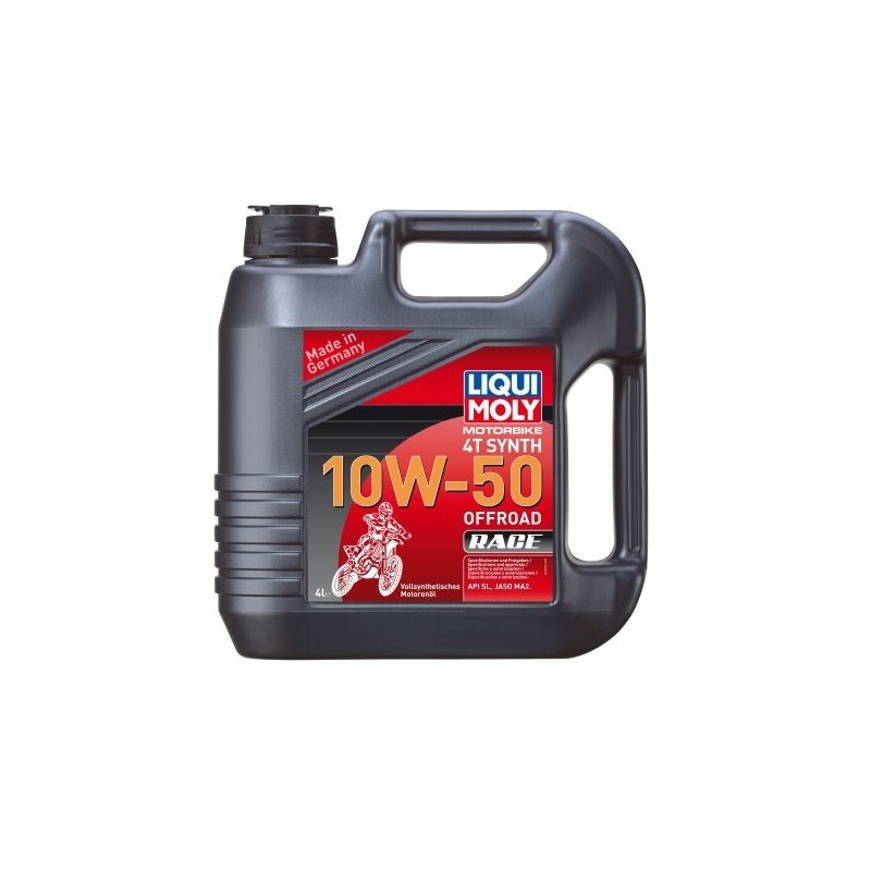 Motor oil 4T 100% Synth All Terrain LIQUI MOLY 10W50 1 Can of 4L Motorbike 4T Synth 10 W 50 Offroad Race LM.3052 LIQ...