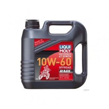 Motor oil 4T 100% Synth All Terrain LIQUI MOLY 10W60 1 Can of 4L Motorbike 4T Synth 10 W 60 Offroad Race LM.3054 LIQ...