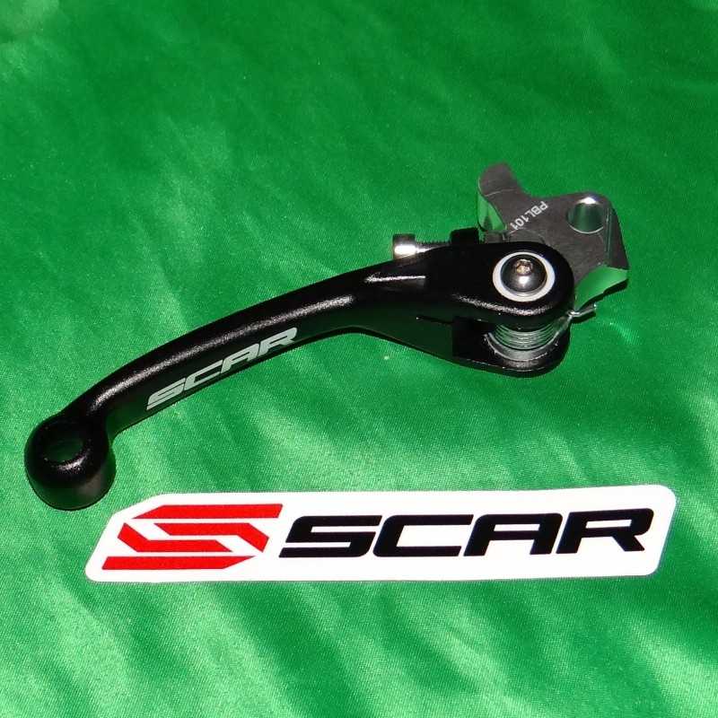 Levier frein repliable SCAR noir pour KAWASAKI KXF, KX et YAMAHA YZ, YZF Levier frein repliable SCAR noir pour KAWASAKI KXF, KX et YAMAHA YZ, YZF