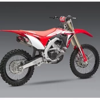 Dual muffler YOSHIMURA RS-9T for HONDA CRF 250 R, RX with carbon tip from 2020 to 2021