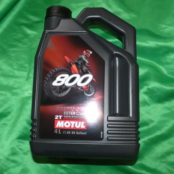 Aceite MOTUL 800 2 tiempos 100% sintético en 4 litros