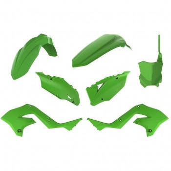Green fairing POLISPORT RESTYLE for KAWASAKI KX 125 and 250 from 2003, 2004, 2005, 2006, 2007, 2008
