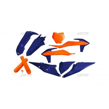 Kit plastiques UFO edition limité orange et bleu pour KTM SX, SXF 125, 150, 250, 350, 450 de 2019 à 2020