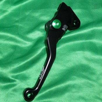 Folding clutch lever ART black and green for KAWASAKI KX, KXF 250, 450