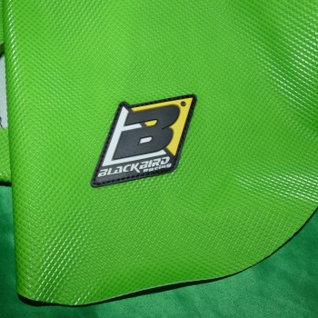 Funda de asiento BLACKBIRD Pirámide verde/amarillo para KAWASAKI KX 60cc y 65cc