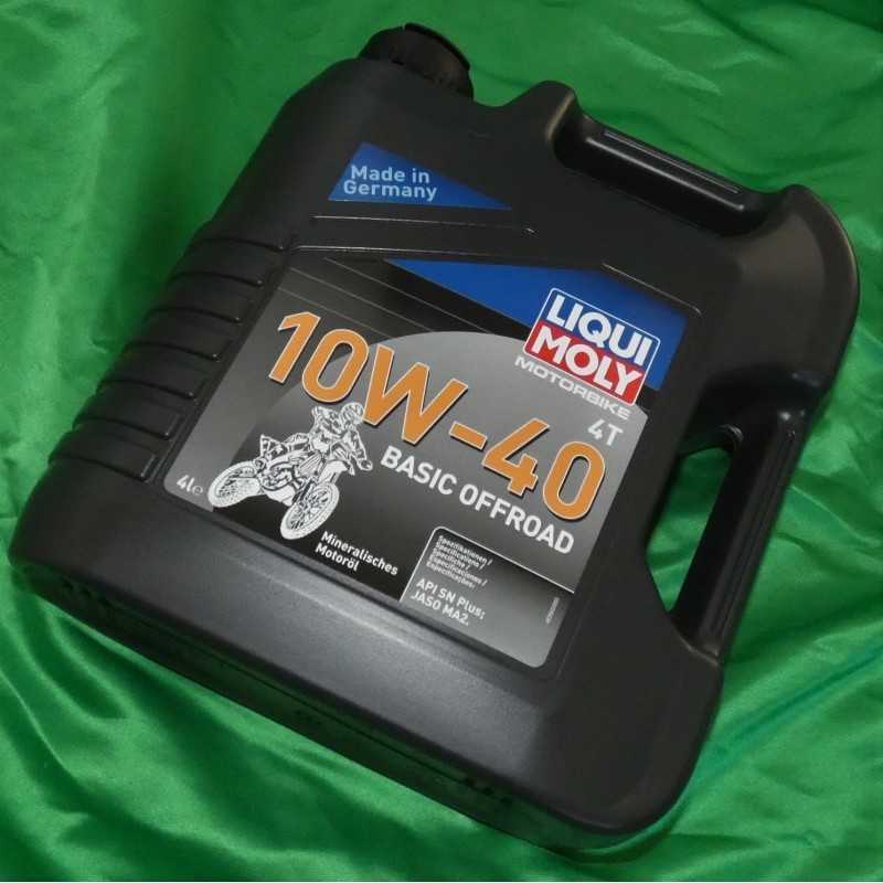 Huile Moteur 4T Minérale Tout Terrain LIQUI MOLY 10W40 1 Bidon de 4L Motorbike 4T 10 W 40 Basic Offroad LM.3062 LIQUI MOLY 38... Huile Moteur 4T Minérale Tout Terrain LIQUI MOLY 10W40 1 Bidon de 4L Motorbike 4T 10 W 40 Basic Offroad LM.3062 LIQUI MOLY 38...