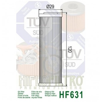 Filtro de aceite HIFLO FILTRO HF631 para BETA RR 350, 390, 400, 430, 450, 480, 498, 520,...