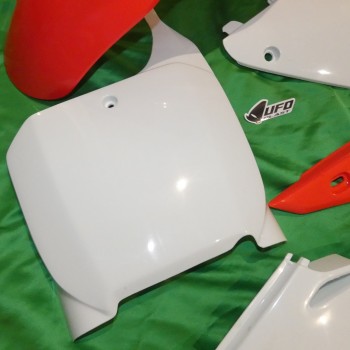 Kit plastiques UFO pour HONDA CR 125 et 250 R de 2002 à 2003 HOKIT101999 rouge et blanc