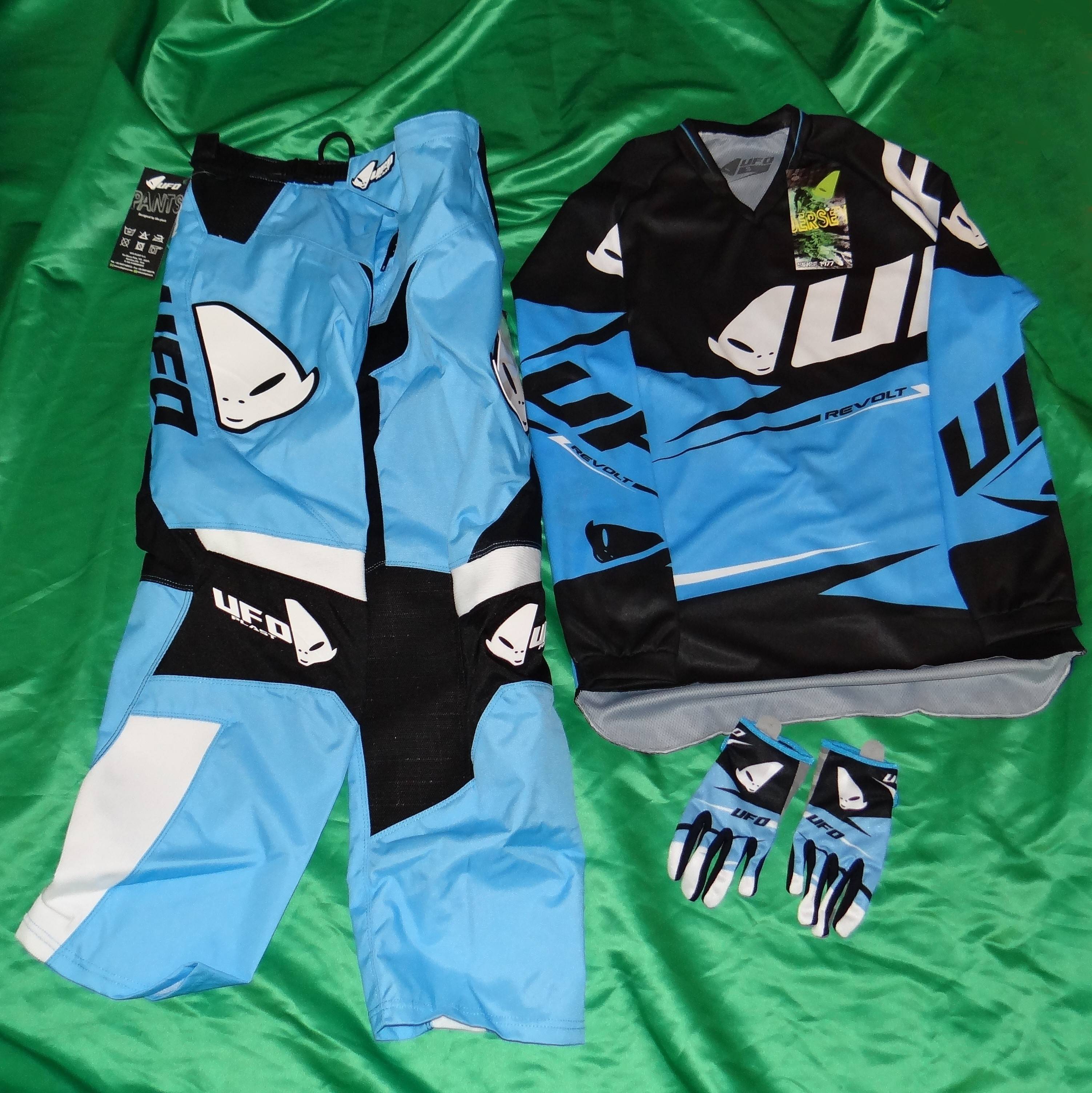 Sets, complete outfits for motorcycle cross, enduro, trial