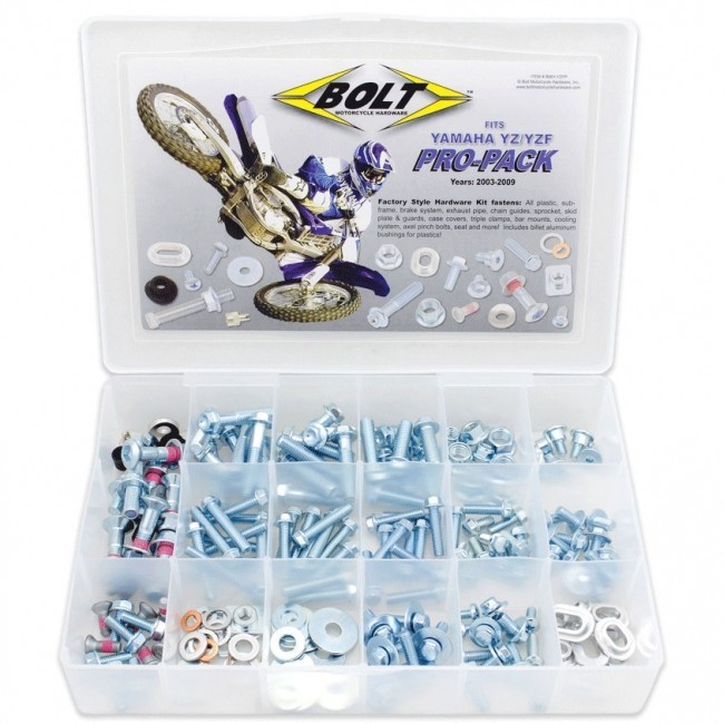 Bolt kit for motocross, enduro and trial